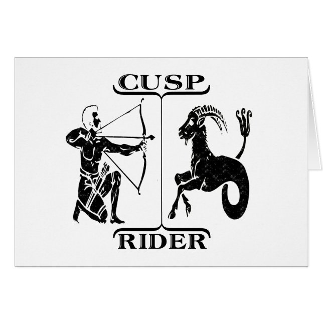 Sagittarius/Capricorn Hälsningskort (Framsidan Horizontal)