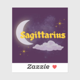Sagittarius Celestial Aesthetic Måne Cloud Stars Klistermärken