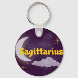 Sagittarius Celestial Aesthetic Måne Cloud Stars Nyckelring