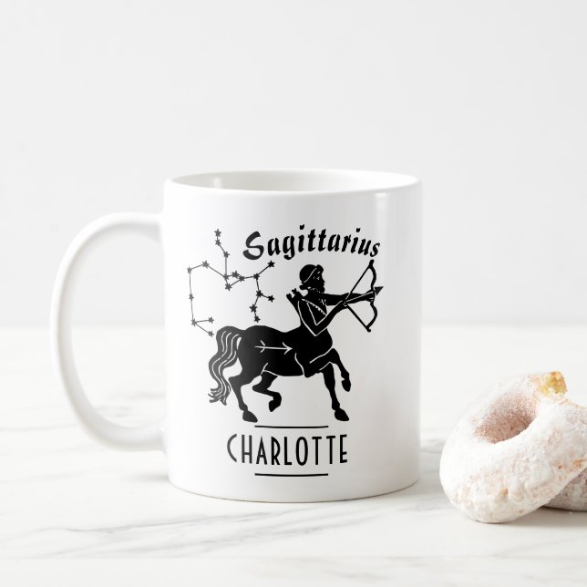 Sagittarius Centaur Constellation Namn Birthday Kaffemugg (Med munk)