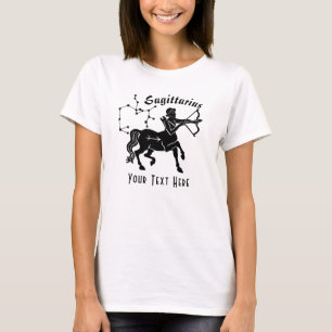 Sagittarius Centaur Constellation Text Födelsedag T Shirt