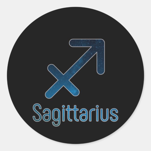 Sagittarius Constellation - Galaxy Runt Klistermärke (Framsida)