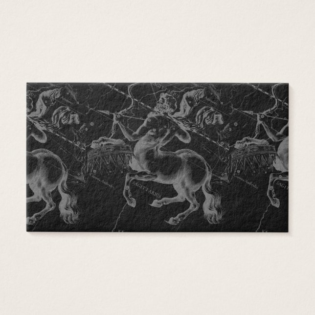 Sagittarius Constellation Hevelius1690 nov22-dec21 Visitkort (Framsidan)