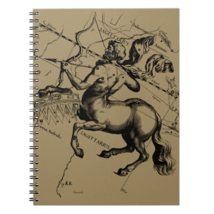 Sagittarius Constellation Hevelius 1690 Engrave Anteckningsbok