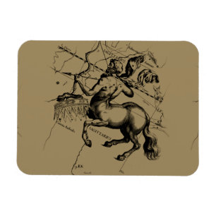 Sagittarius Constellation Hevelius 1690 Engrave Magnet