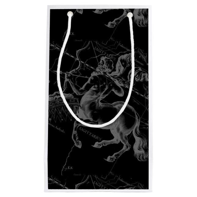 Sagittarius Constellation Hevelius 1690 on black (Framsidan)