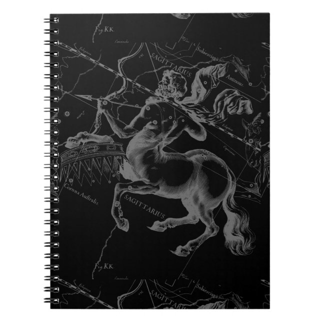 Sagittarius Constellation Hevelius circa 1690 Anteckningsbok Med Spiral (Framsidan)