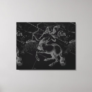 Sagittarius Constellation Hevelius circa 1690 Canvastryck