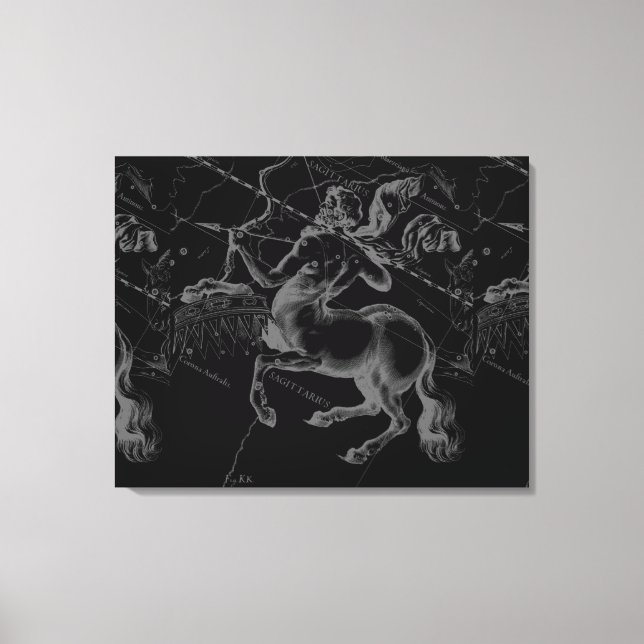 Sagittarius Constellation Hevelius circa 1690 Canvastryck (Framsida)