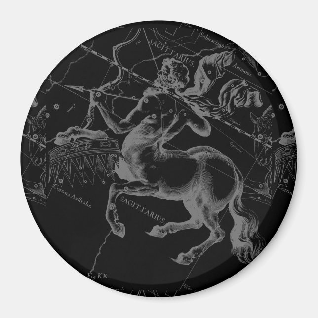 Sagittarius Constellation Hevelius circa 1690 Magnet (Framsidan)