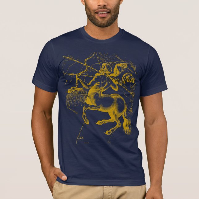 Sagittarius Constellation Hevelius circa 1690 Tee (Framsida)