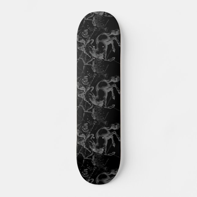 Sagittarius Constellation Hevelius Karta på Black Mini Skateboard Bräda 18,7 Cm (Framsida)