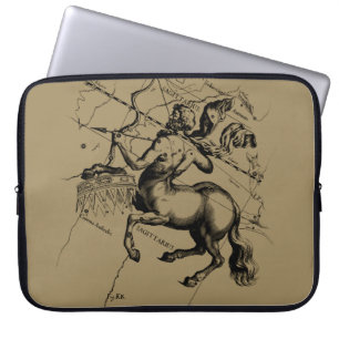 Sagittarius Constellation Karta av Hevelius Laptop Fodral