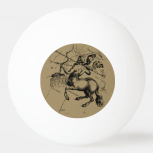 Sagittarius Constellation Karta av Hevelius Pingisboll