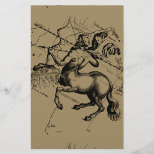 Sagittarius Constellation Karta Engrave Hevelius Brevpapper