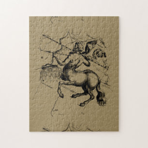 Sagittarius Constellation Karta Engrave Hevelius Pussel
