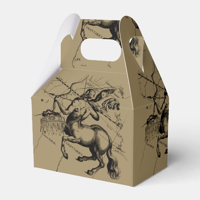 Sagittarius Constellation Karta Hevelius 1690 Presentaskar (Baksidan Sidan)