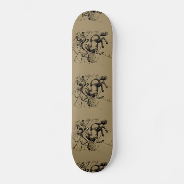 Sagittarius Constellation Karta Hevelius 1690 Skateboard Bräda 20,5 Cm (Framsida)