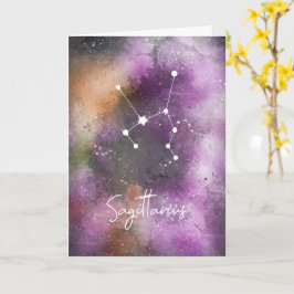 Sagittarius Constellation Zodiac Lila Galaxy Kort