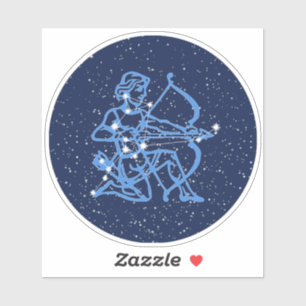 Sagittarius Constellation & Zodiac-tecken med stj Klistermärken