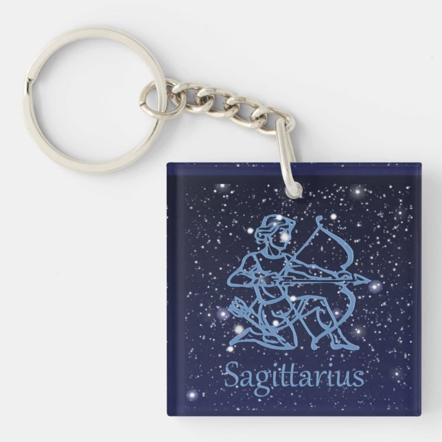 Sagittarius Constellation & Zodiac-tecken med stjä (Framsidan)