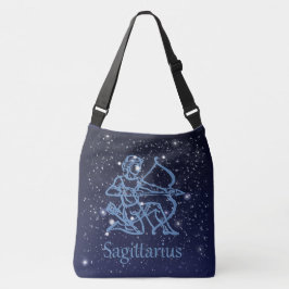 Sagittarius Constellation & Zodiac-tecken med stjä Axelväska