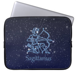Sagittarius Constellation & Zodiac-tecken med stjä Laptop Fodral