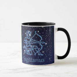 Sagittarius Constellation & Zodiac-tecken med stjä Mugg