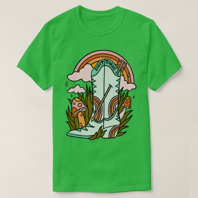 Sagittarius CowboyBoot T Shirt (Design framsida)