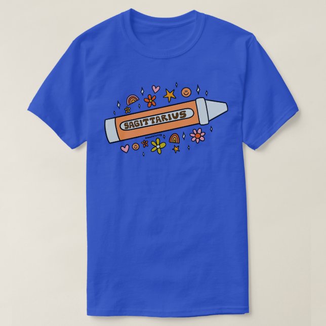 Sagittarius Crayon T Shirt (Design framsida)