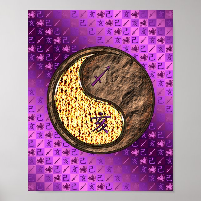 Sagittarius & Earth Boar Poster (Framsidan)