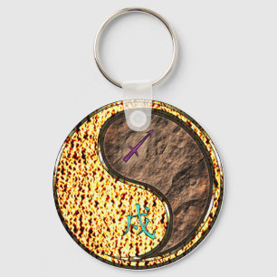 Sagittarius & Earth Hund Nyckelring