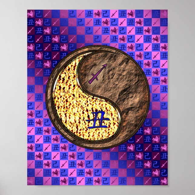 Sagittarius & Earth Ox Poster (Framsidan)