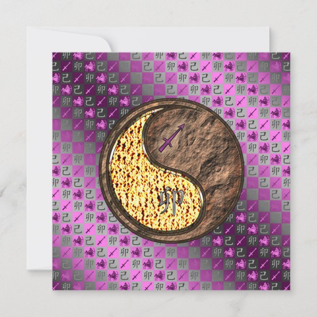 Sagittarius & Earth Rabbit Kort (Framsida)