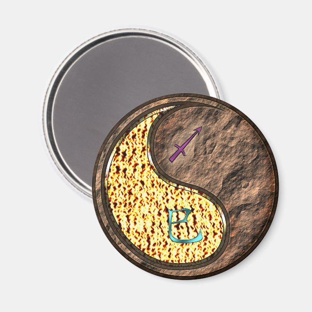 Sagittarius & Earth Snake Magnet (Front/Back)