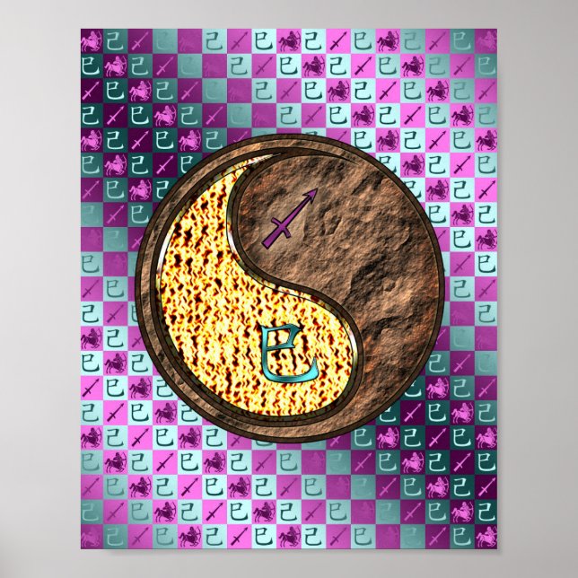 Sagittarius & Earth Snake Poster (Framsidan)