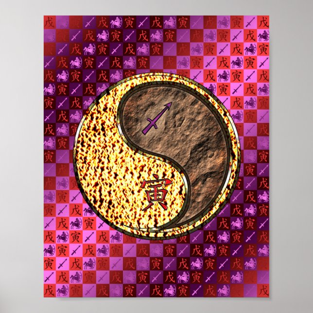 Sagittarius & Earth Tiger Poster (Framsidan)