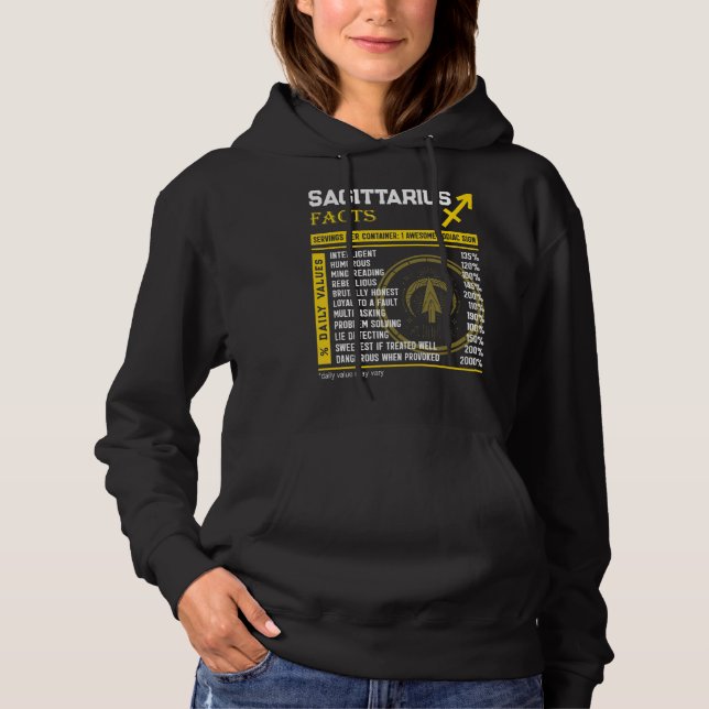 Sagittarius Facts Fantastisk Zodiac Sign Sagittari T Shirt (Framsida)