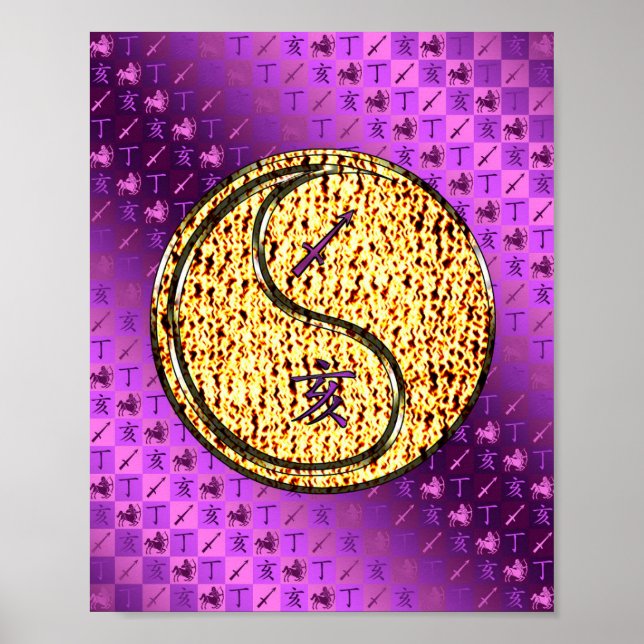 Sagittarius & Fire Boar Poster (Framsidan)