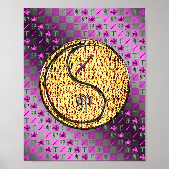 Sagittarius & Fire Rabbit Poster (Framsidan)