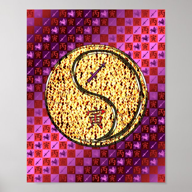 Sagittarius & Fire Tiger Poster (Framsidan)