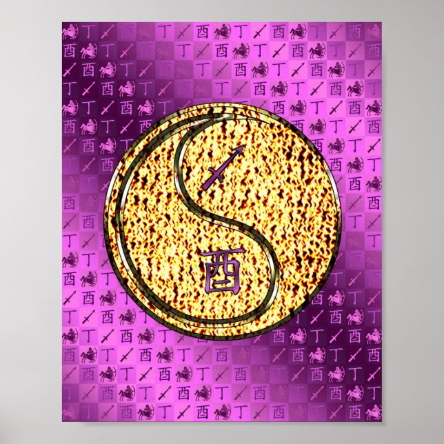 Sagittarius & Fire Tupp Poster (Framsidan)