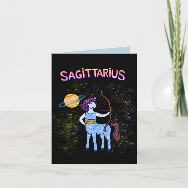 Sagittarius-födelsedag Zodiac Tack Kort (Framsida)