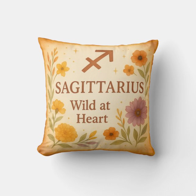Sagittarius Gift Pillow – Wild at Heart Astrology  Kudde (Framsida)