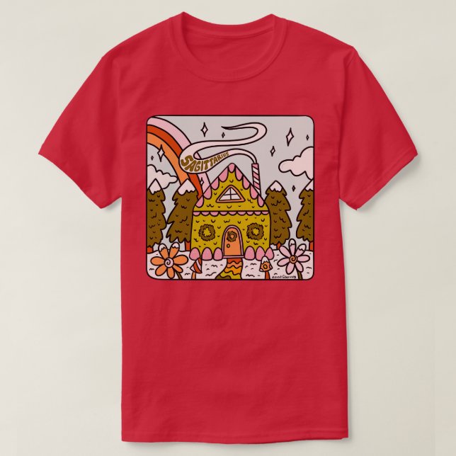 Sagittarius Gingerbröd House T Shirt (Design framsida)