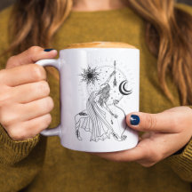 Sagittarius Girl 15oz Black Rim Mugg