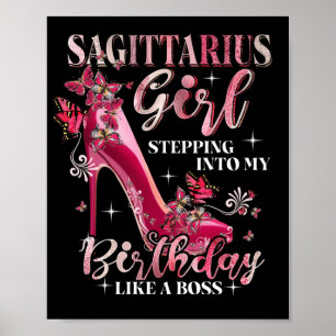 Sagittarius Girl som kom in i min födelsedag som e Poster