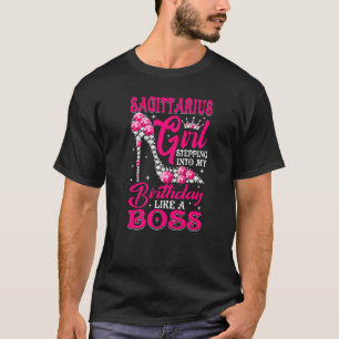 Sagittarius Girl steg in i min födelsedag T Shirt