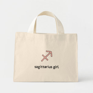 Sagittarius Girl Zodiac Bag Mini Tygkasse