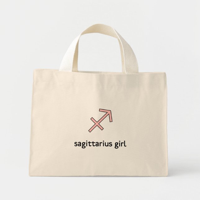 Sagittarius Girl Zodiac Bag Mini Tygkasse (Framsidan)